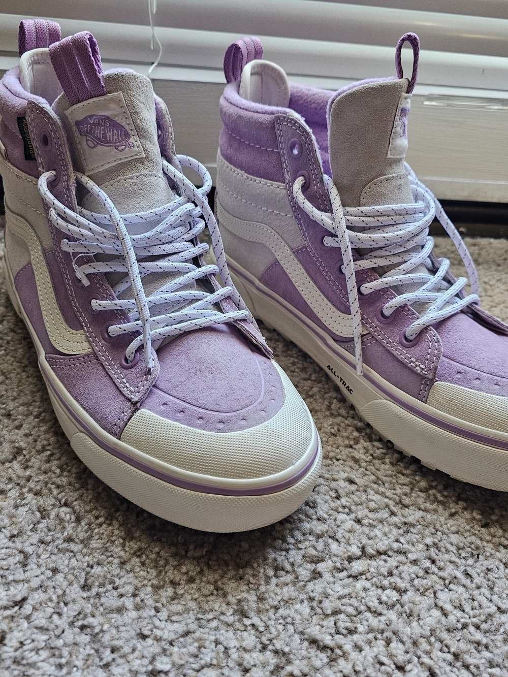 Vans Sk8-Hi MTE-2 High Top Sneakers US 6 Purple & White